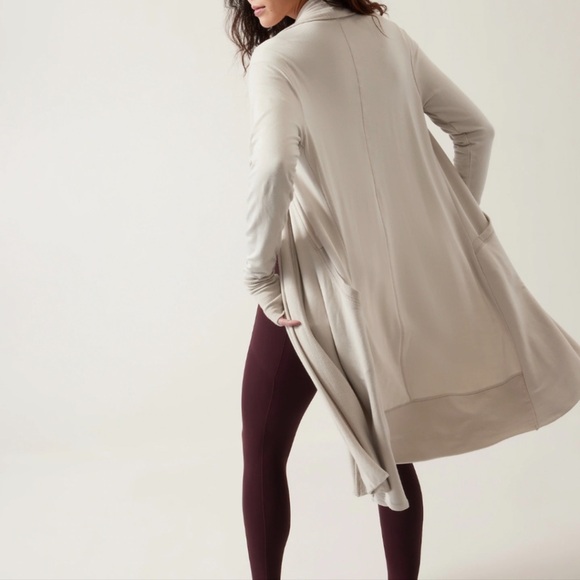 Athleta Cream Knit Cardigan Sweater - Picture 3 of 4